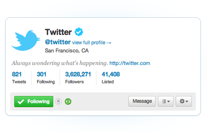 twitter mini profile