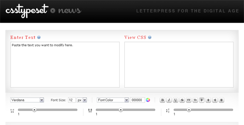 CSS Typeset
