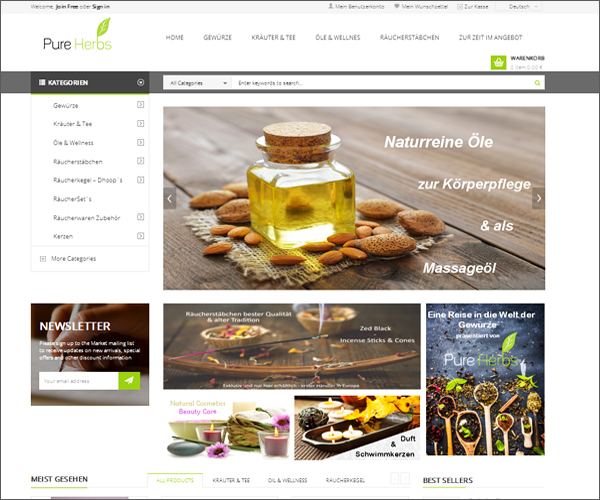 purehurbs magento website