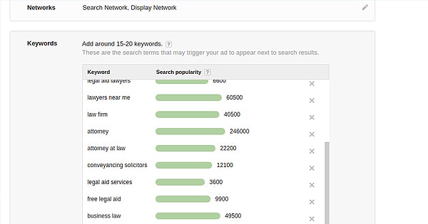 Keyword Selection